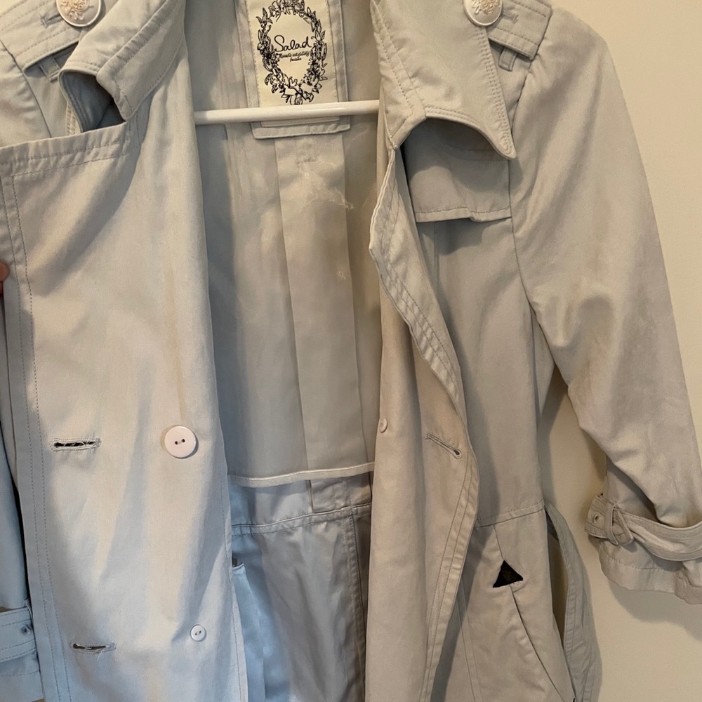 Light Blue Trench Coat - Picture 5 of 7